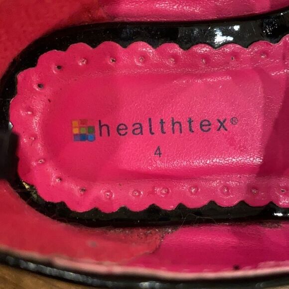 Healthex Dress Shoe Toddler black patent leather slip on jeweled Size 4 - Picture 4 of 12